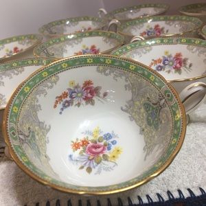 SOLD …..Shelley (England) Georgian Pattern                (10-Tea Cups) SOLD